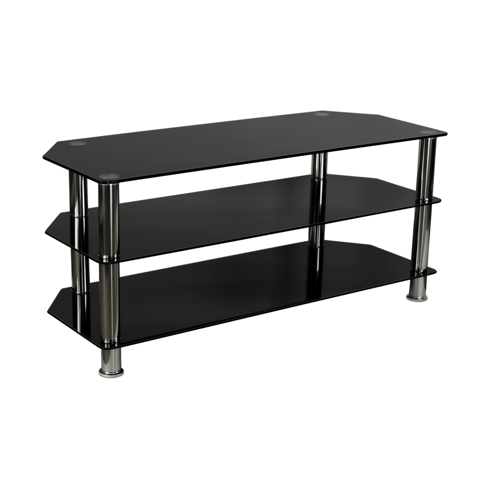 Mount-It! MI-880 3-Shelf TV Stand For Screens 40 - 60in, 20inH x 45inW x 17-13/16inD, Black MPN:MI-880