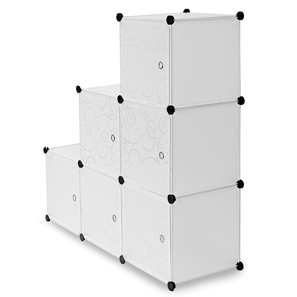 Mount-It! Work-It WI-40 Modular Cube Storage, Large Size, Black, Set Of 6 Cubes MPN:WI-4002