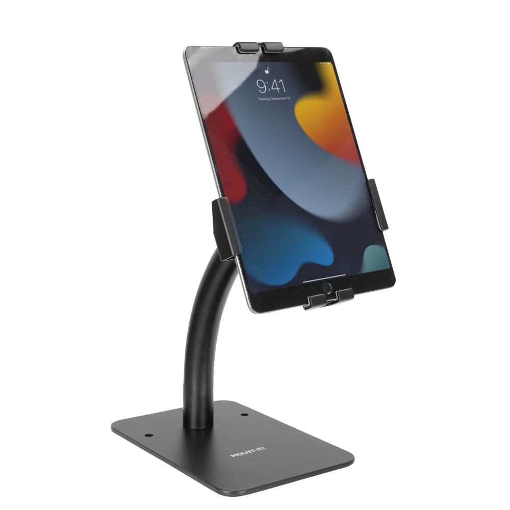 Mount-It! Anti-Theft Tablet Countertop Kiosk Stand, 3-5/16inH x 6-15/16inW x 13-1/2inD, Black MPN:MI-3871B