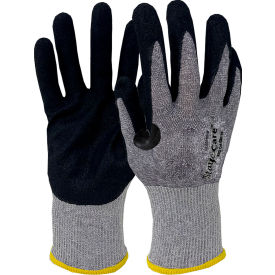 Transforming Technologies ESD Cut Resistant Gloves Nitrile Coated Level 6 S Yellow Cuff GL6502N - Pkg Qty 12