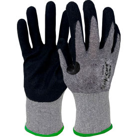 Transforming Technologies ESD Cut Resistant Gloves Nitrile Coated Level 6 L Green Cuff GL6504N - Pkg Qty 12