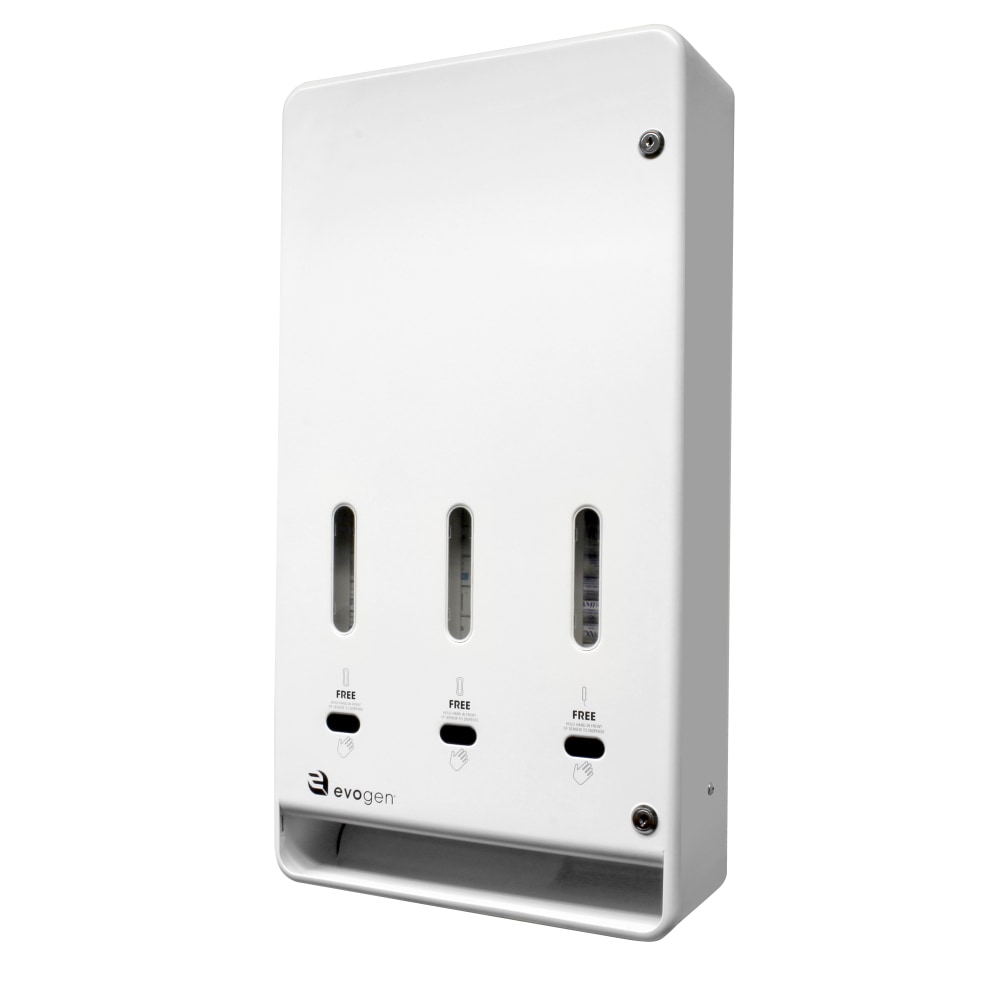 Hospeco Evogen Tri-Vend High Capacity No-Touch Menstrual Care Product Dispenser, White MPN:EVNT6