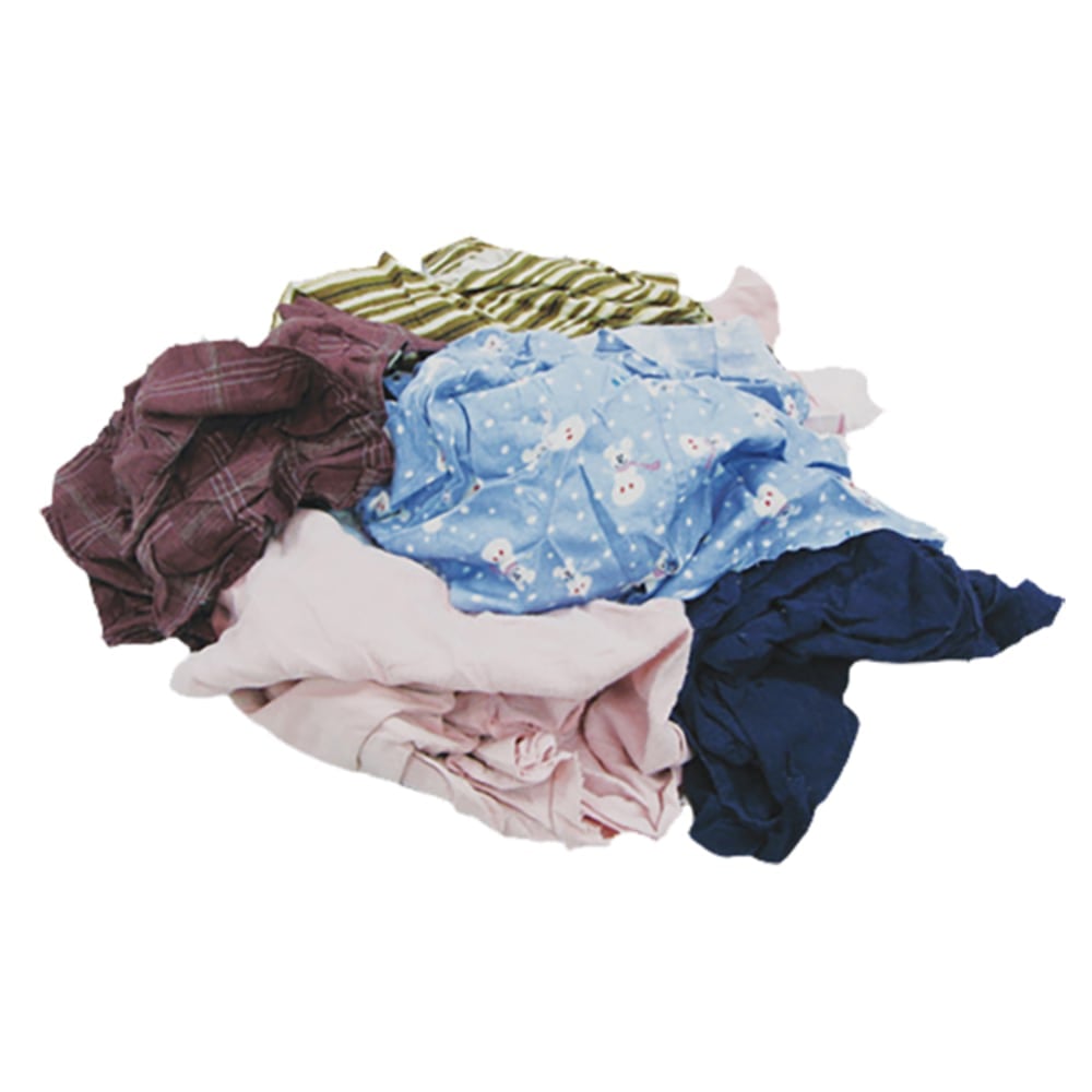 Hospeco Reclaimed Rags, 11-3/4inH x 9-5/16inD, Multicolor, Pack Of 25 Rags MPN:135-25