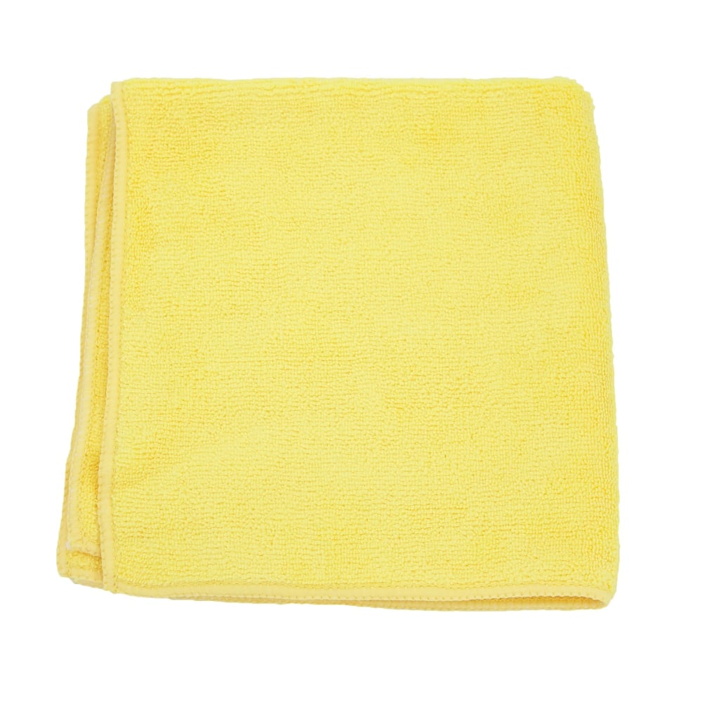 Hospeco MicroWorks Standard Microfiber Towels, 16in x 16in, Yellow, Pack Of 12 Towels MPN:2502-Y-DZ