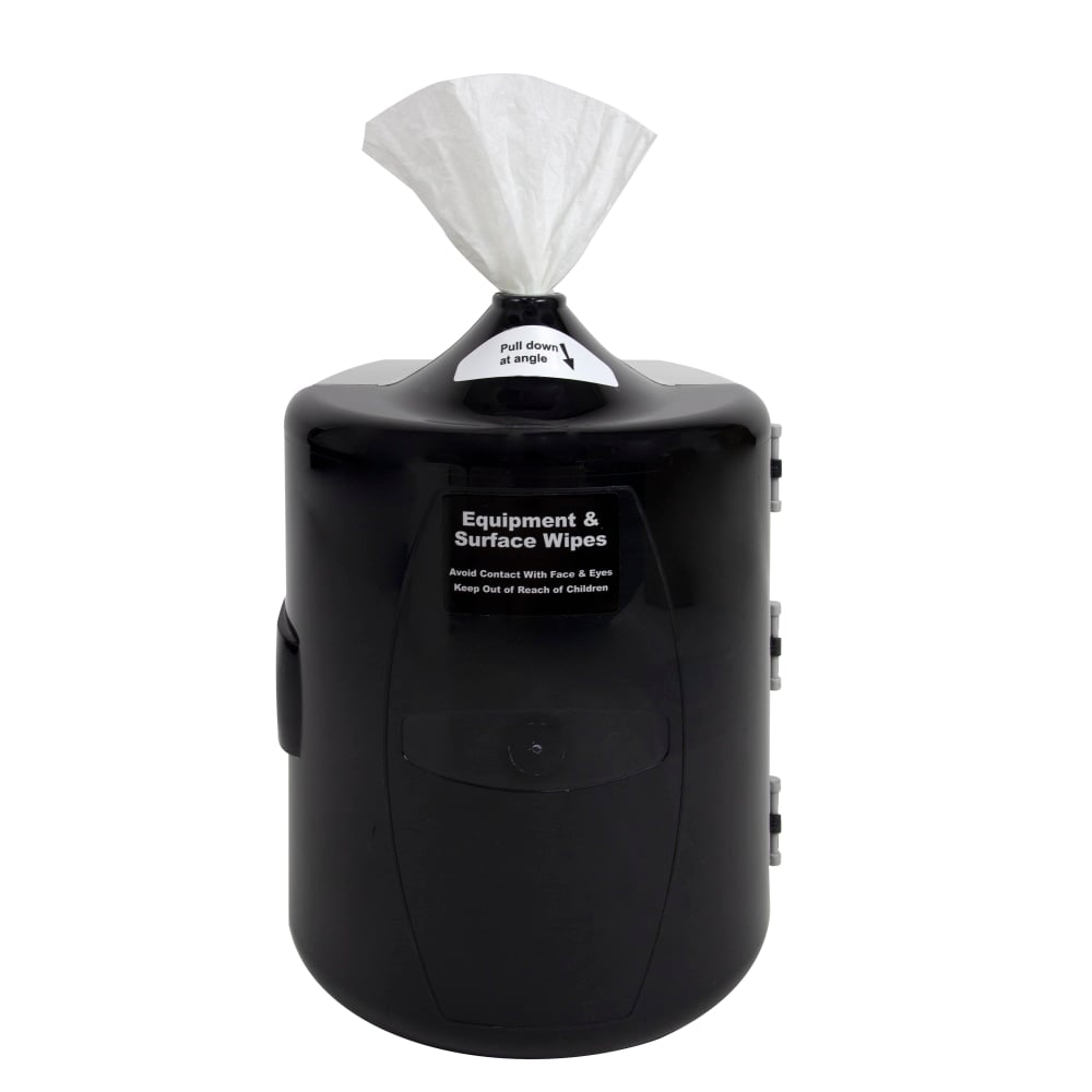 Hospeco Center-Feed Wall Mount Dispenser, 10inH x 10inW x 13-1/2inD, Black MPN:59125