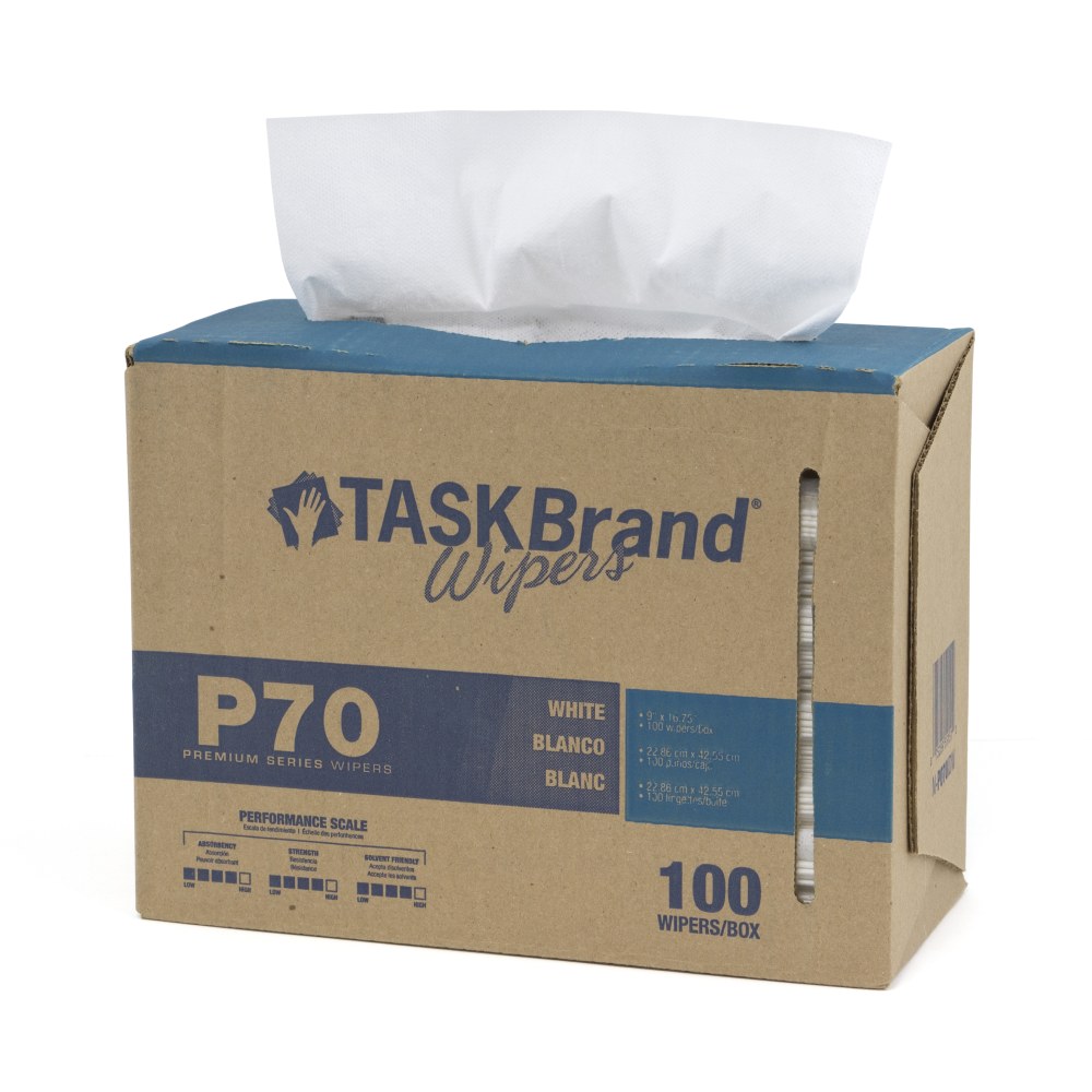 Hospeco TaskBrand P70 Hydrospun Interfold Wiper, 17-1/8inH x 24-1/4inD, 1, 000 Sheets Per Pack, Case Of 10 Packs MPN:N-P070IDW