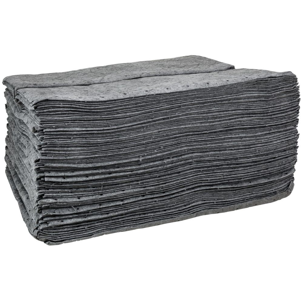 Hospeco TaskBrand Maintenance Sorbent Pads, 15in x 18in, Gray, Pack Of 100 Pads MPN:AS-MAB-P
