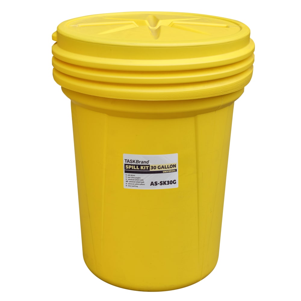Hospeco TaskBrand Universal Spill Kit, Unscented, 30 Gallon, Yellow MPN:AS-SK30G