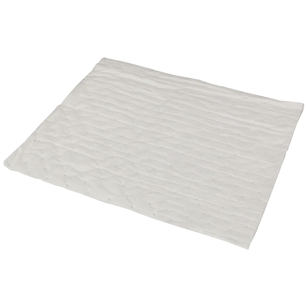 Hospeco TaskBrand Oil Only Sorbent Pads, Unscented, 15in x 18in, White, Bale Of 100 Pads MPN:OS-HPB-P