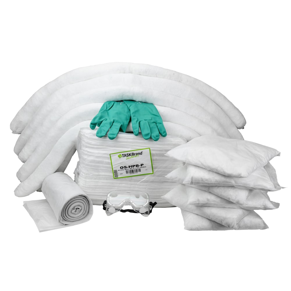 Hospeco TaskBrand Oil Only Spill Response Kit, Unscented, 65 Gallon, White MPN:OS-SK65G-R