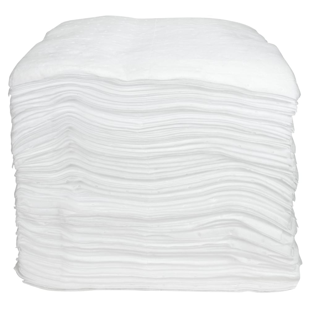 Hospeco TaskBrand Oil Only Sorbent Pads, 15in x 18in, White, Light Duty, Melt Blown, Bale Of 200 Pads MPN:OS-SRB-PWV