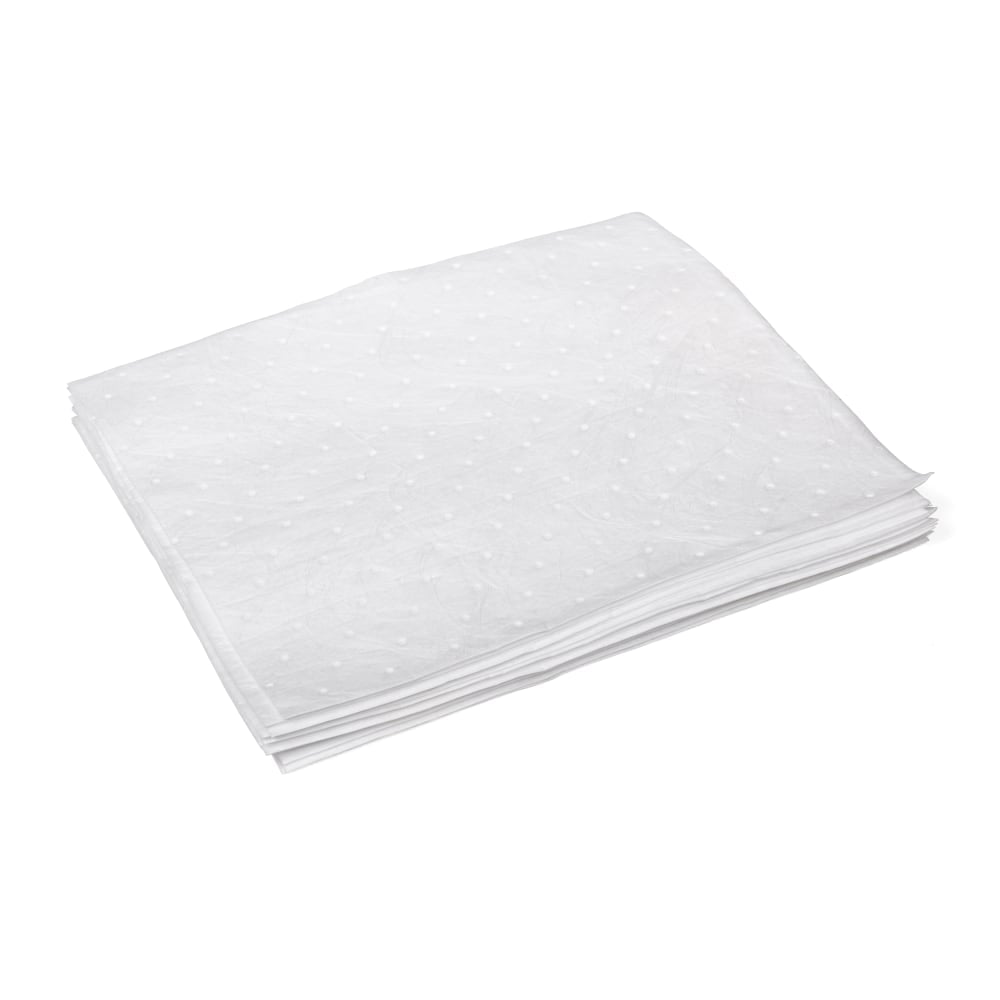 Hospeco TaskBrand Oil Only Sorbent Pads, Unscented, 14in x 17in, White, Bale Of 100 Pads MPN:OS-SRL-P