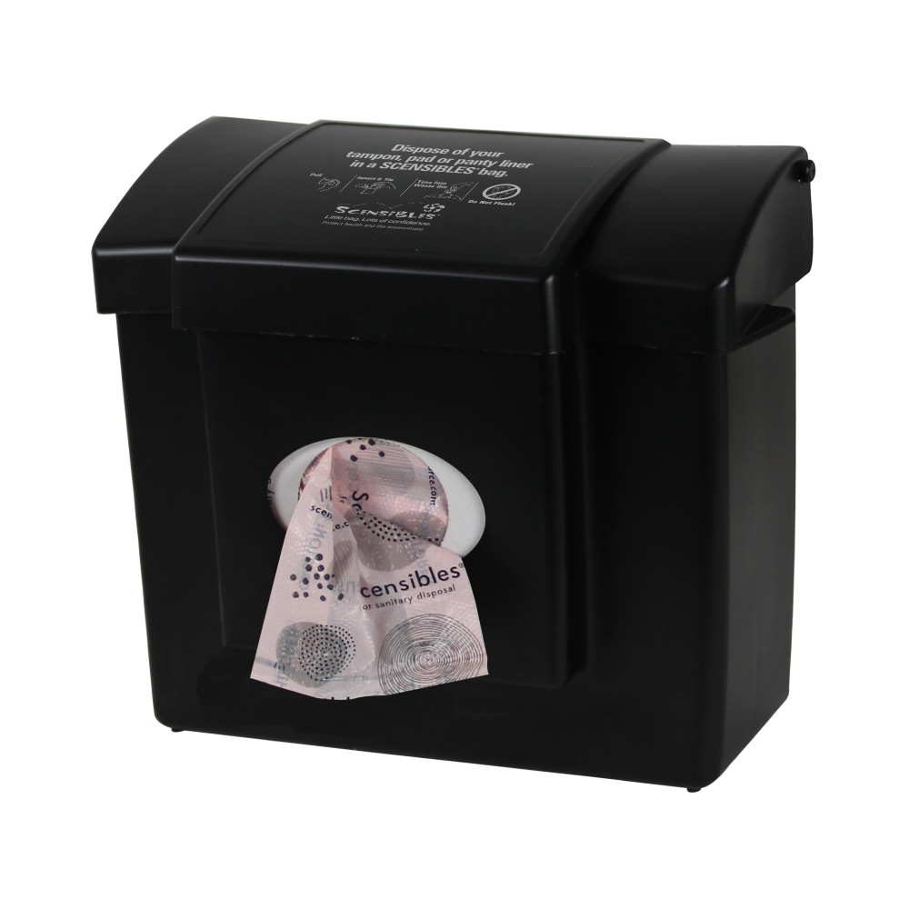 Hospeco Scensibles Personal Plastic Disposal Bag Dispenser, 11-1/2in x 9-3/4in x 5-5/8in, Black MPN:CDB