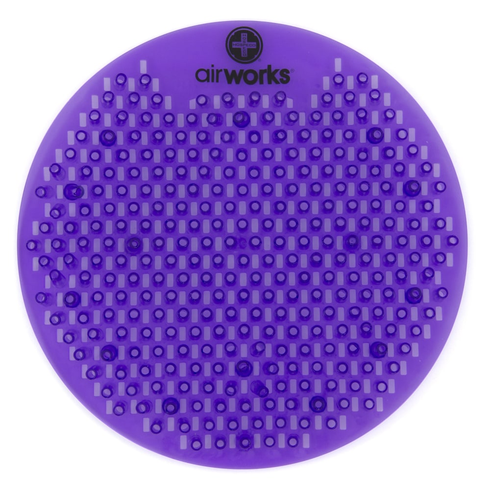 Hospeco AirWorks Splash-Free Urinal Screen, Lavender Meadow, Pack Of 10 Screens MPN:AWSFUS236-BX