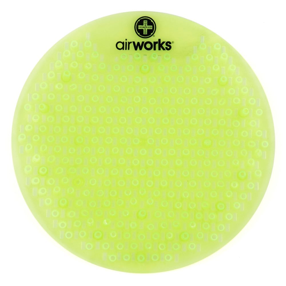 Hospeco AirWorks Splash-Free Urinal Screens, Cucumber Melon, Pack Of 10 Screens MPN:AWSFUS237-BX