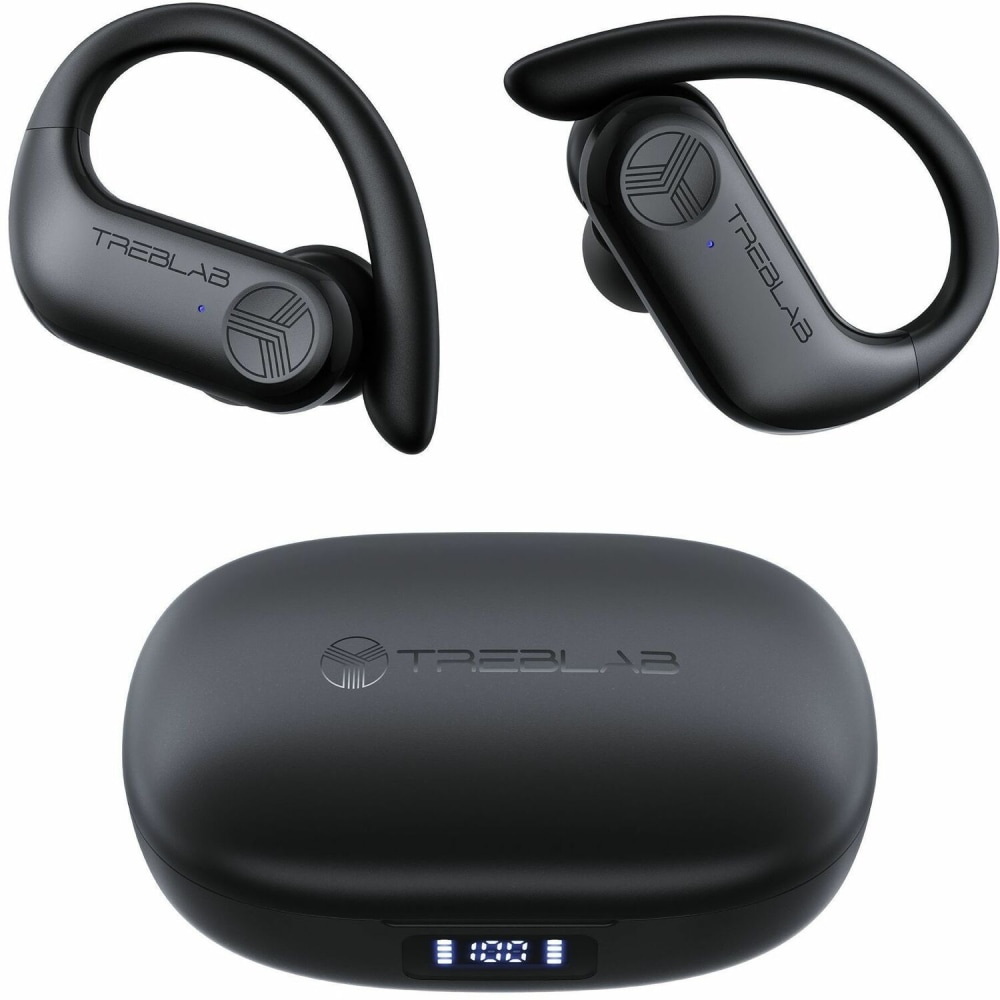 TREBLAB X3 Pro - True Wireless Earbuds with Earhooks - 145H Battery Life, Bluetooth 5.0, IPX5 Waterproof Earbuds - X3PROB MPN:X3-PRO-B