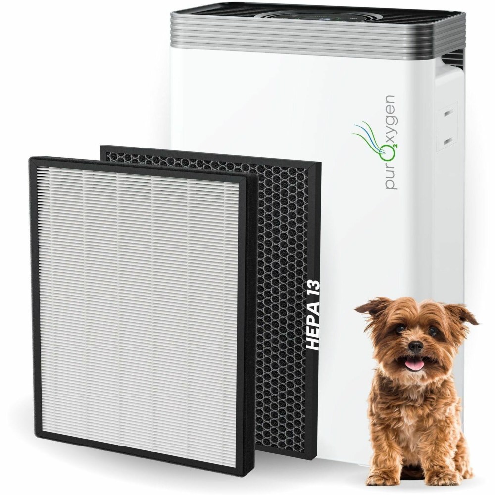 PURO2XYGEN P500 Air Purifier - HEPA, True HEPA, Activated Carbon - 1650 Sq. ft. MPN:P500I