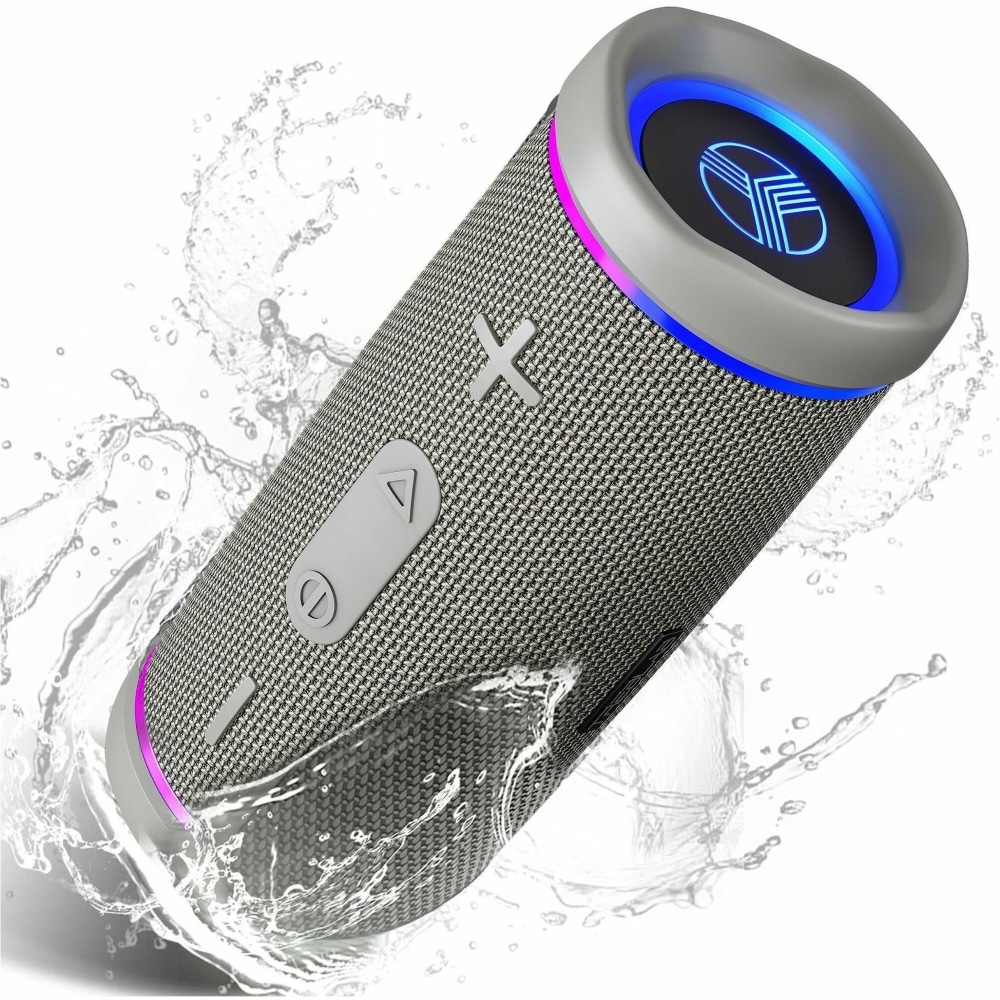 TREBLAB HD77GR - Wireless Bluetooth Speaker - 30W Stereo, 20H Battery, IPX7 Waterproof, TWS Mode, Portable Speaker with RGB Light and Shockproof Body MPN:HD77GR