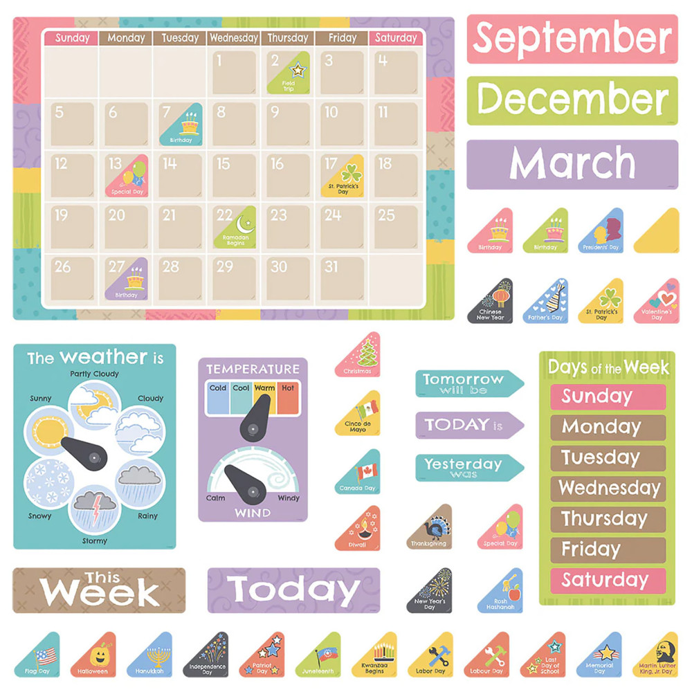 TREND Good to Grow Calendar Bulletin Board Set MPN:T-8322