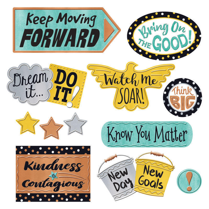Trend I &hearts; Metal Phrases Bulletin Board Set MPN:T-8426