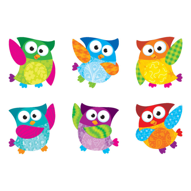 TREND Mini Accents Variety Pack, Owl-Stars!, 3in, Assorted Colors (Min Order Qty 16) MPN:T10880M