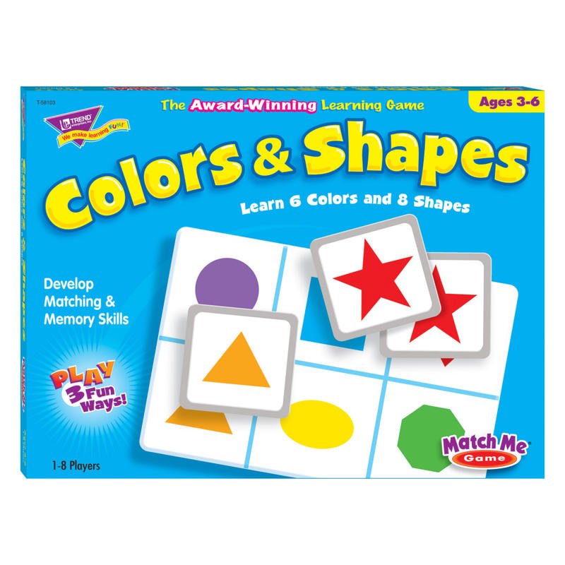 Trend Colors/Shapes Match Me Learning Game - Educational - 1 to 8 Players - 1 Each (Min Order Qty 4) MPN:58103