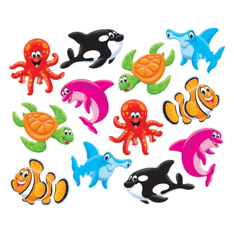 TREND Classic Accents Variety Pack, Sea Buddies, Assorted Colors, Pack Of 36 (Min Order Qty 9) MPN:T10998