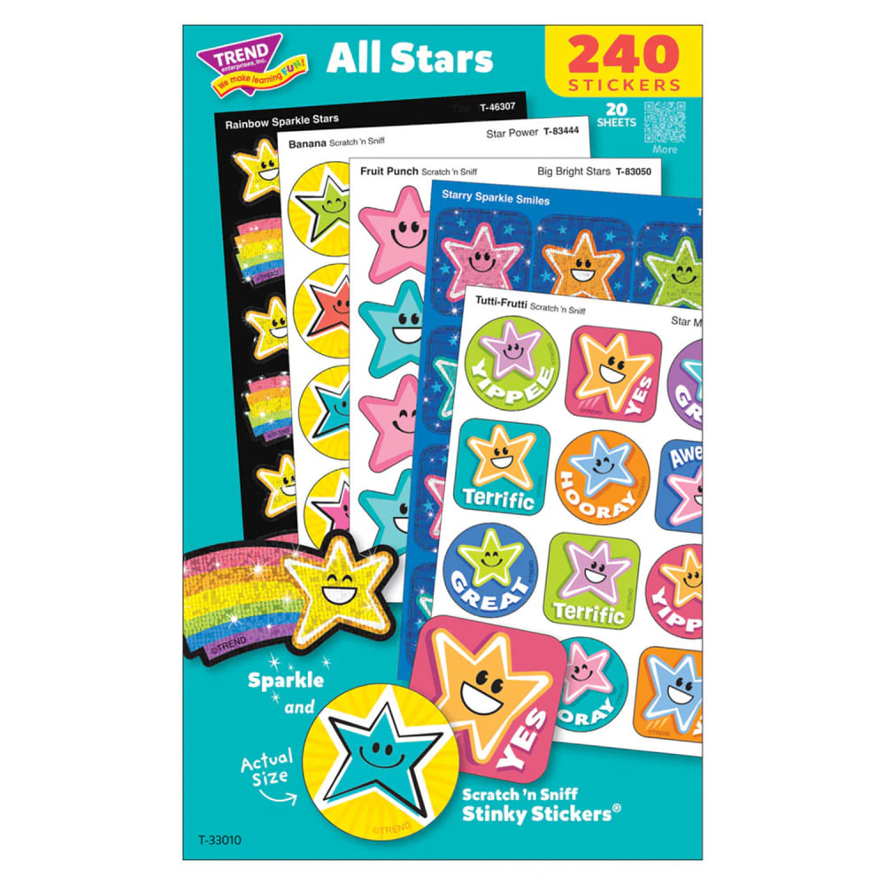 TREND Mixed Stickers Variety Pack, All Stars, Pack Of 240 MPN:T-33010