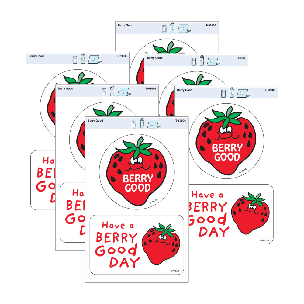 TREND Vinyl Stickers, Berry Good, 2 Per Pack, Set Of 6 Packs MPN:T-62006-6