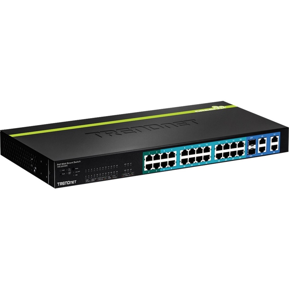 TRENDnet 24-Port 10/100Mbps Web Smart Poe Switch MPN:TPE-224WS