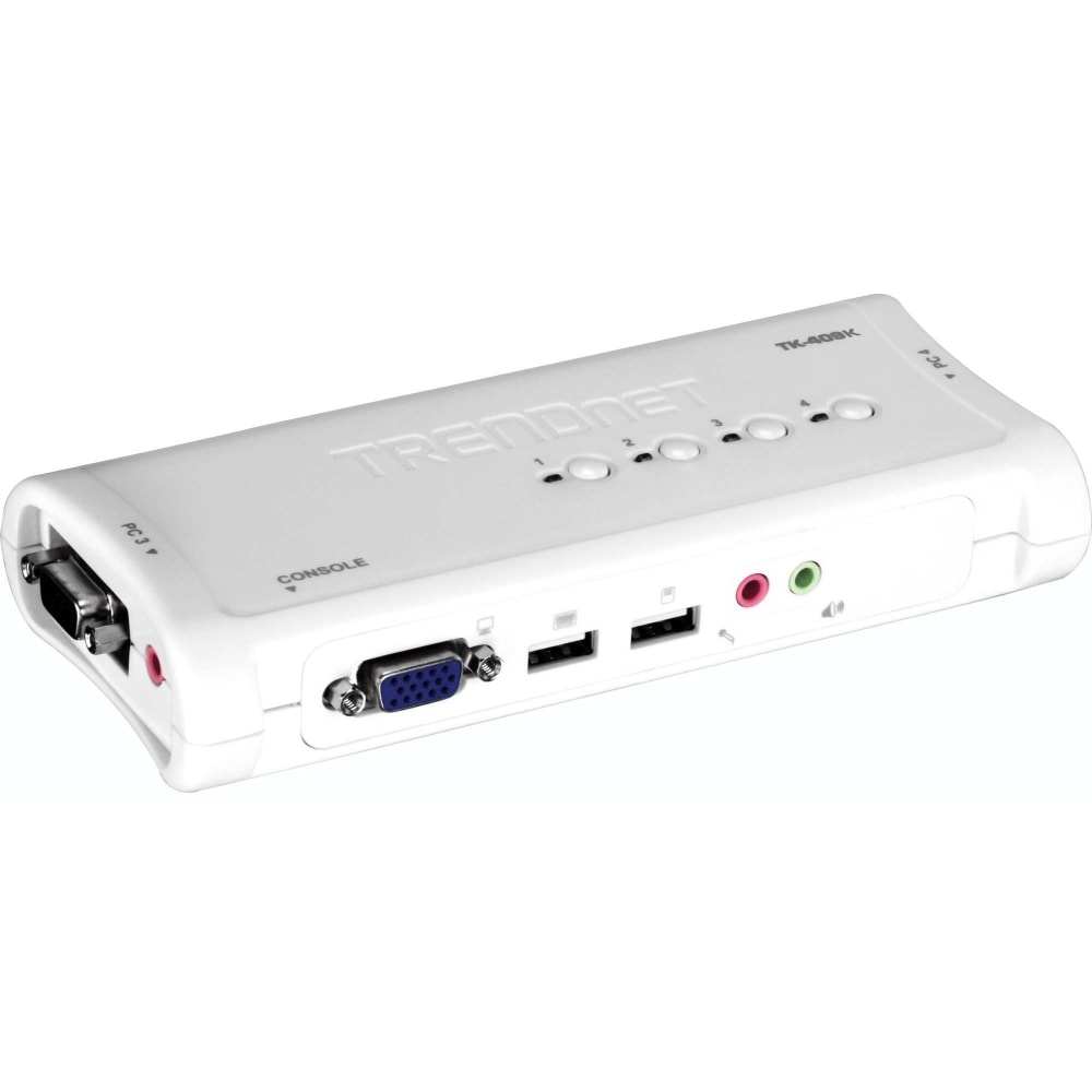 TRENDnet 4-Port USB KVM Switch and Cable Kit MPN:TK-409K