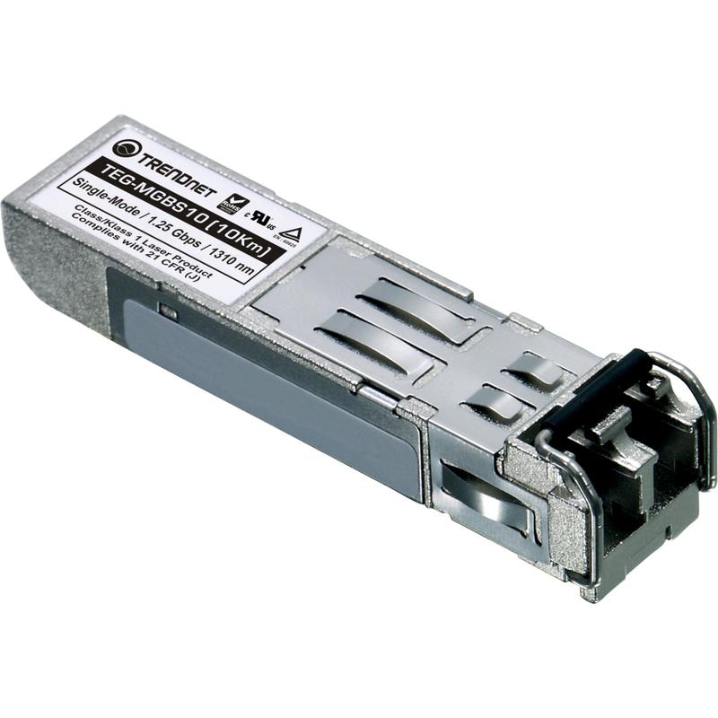 TRENDnet SFP to RJ45 Mini-GBIC Single-Mode LC Module; TEG-MGBS10; - TEGMGBS10 MPN:TEG-MGBS10
