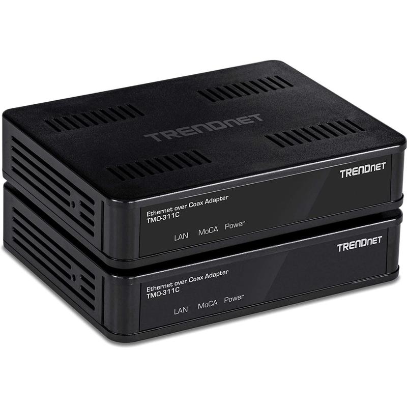 TRENDnet Ethernet Over Coax Adapter, (2-Pack), Backward Compatible with MoCA 2.0, Gigabit LAN Port, Supports Net Throughput Up to 1Gbps MPN:TMO-311C2K