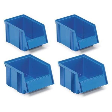 polypropylene, Hang & Stack Storage Bin, 5.87 in D x 5.12 in, 4.13 in W, 4 PK MPN:SBS4-2