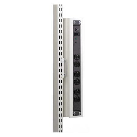 Vertical Mnt 6 Outlet Power Bar w/Clamp MPN:14-9114928