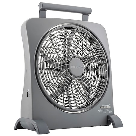 Compact Fan, 2 Speeds, Gray, AC/DC Adapter MPN:FD10006AU
