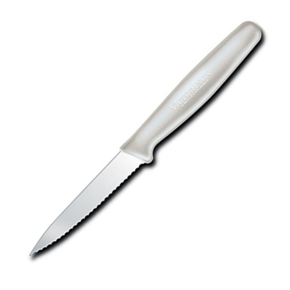 Victorinox Serrated Paring Knife, 3-1/4in, White MPN:42602