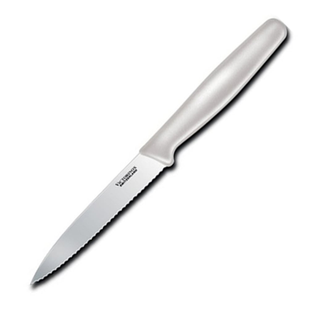 Victorinox Serrated Paring Knife, 4in, White MPN:42604