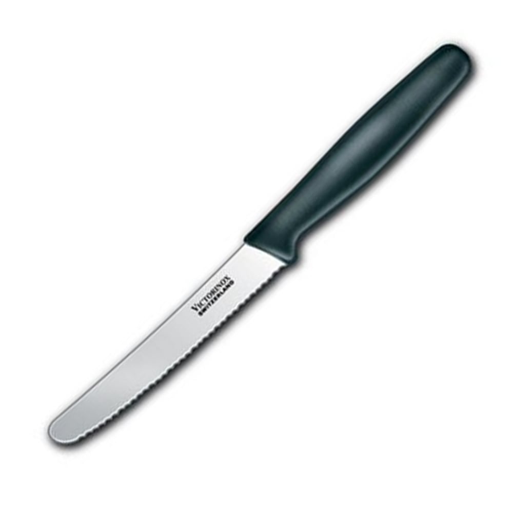 Victorinox Round Tip Steak Knife, 4-1/2in, Black MPN:47503