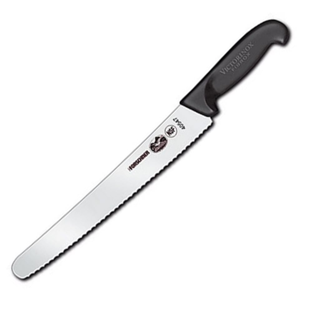 Victorinox Serrated Bread Knife, 10-1/4in, Black Handle MPN:47547