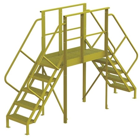 Crossover Bridge, 50 in Platform Ht, Steel, 1, 000 lb Load Capacity, 5 Steps MPN:7CY84