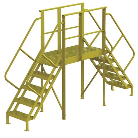 Crossover Bridge, 50 in Platform Ht, Steel, 1, 000 lb Load Capacity, 5 Steps MPN:7CZ00