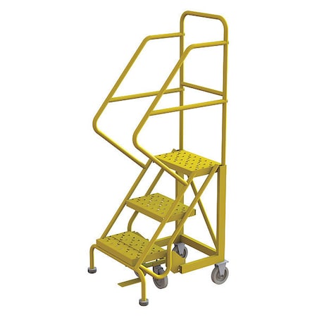 Rolling Ladder, Steel, Safety Angle, 3-Step MPN:KDEC103166-Y