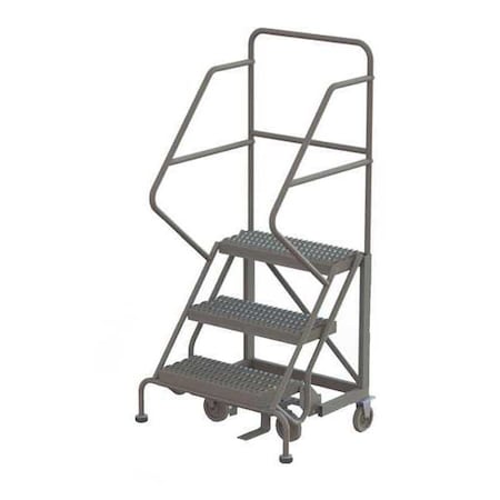 66 in H Steel Rolling Ladder, 3 Steps, 450 lb Load Capacity MPN:KDEC103242