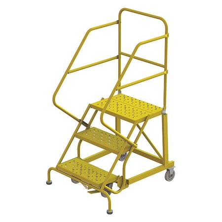 Rolling Ladder, Steel, Safety Angle, 3-Step MPN:KDEC103246-Y