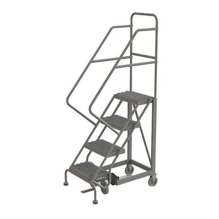 76 in H Steel Rolling Ladder, 4 Steps, 450 lb Load Capacity MPN:KDEC104162