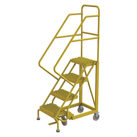 Rolling Ladder, Steel, Safety Angle, 4-Step MPN:KDEC104162-Y