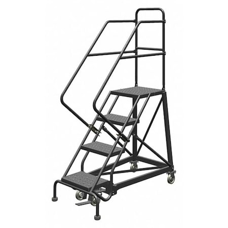 76 in H Steel Rolling Ladder, 4 Steps, 450 lb Load Capacity MPN:KDEC104166