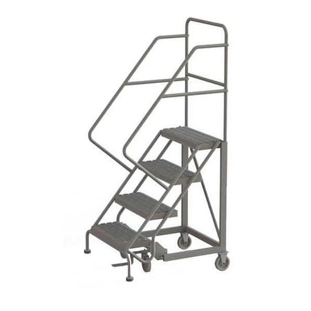 76 in H Steel Rolling Ladder, 4 Steps, 450 lb Load Capacity MPN:KDEC104242