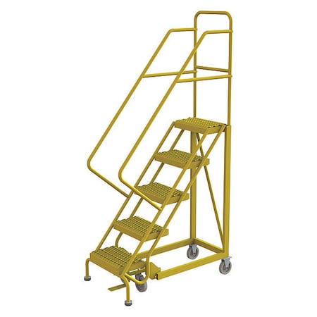 Rolling Ladder, Steel, Safety Angle, 5-Step MPN:KDEC105162-Y